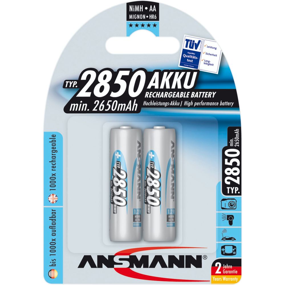 Ansmann NiMH Επαναφορτιζόμενη Μπαταρία 2850 Mignon AA 2650 mAh
