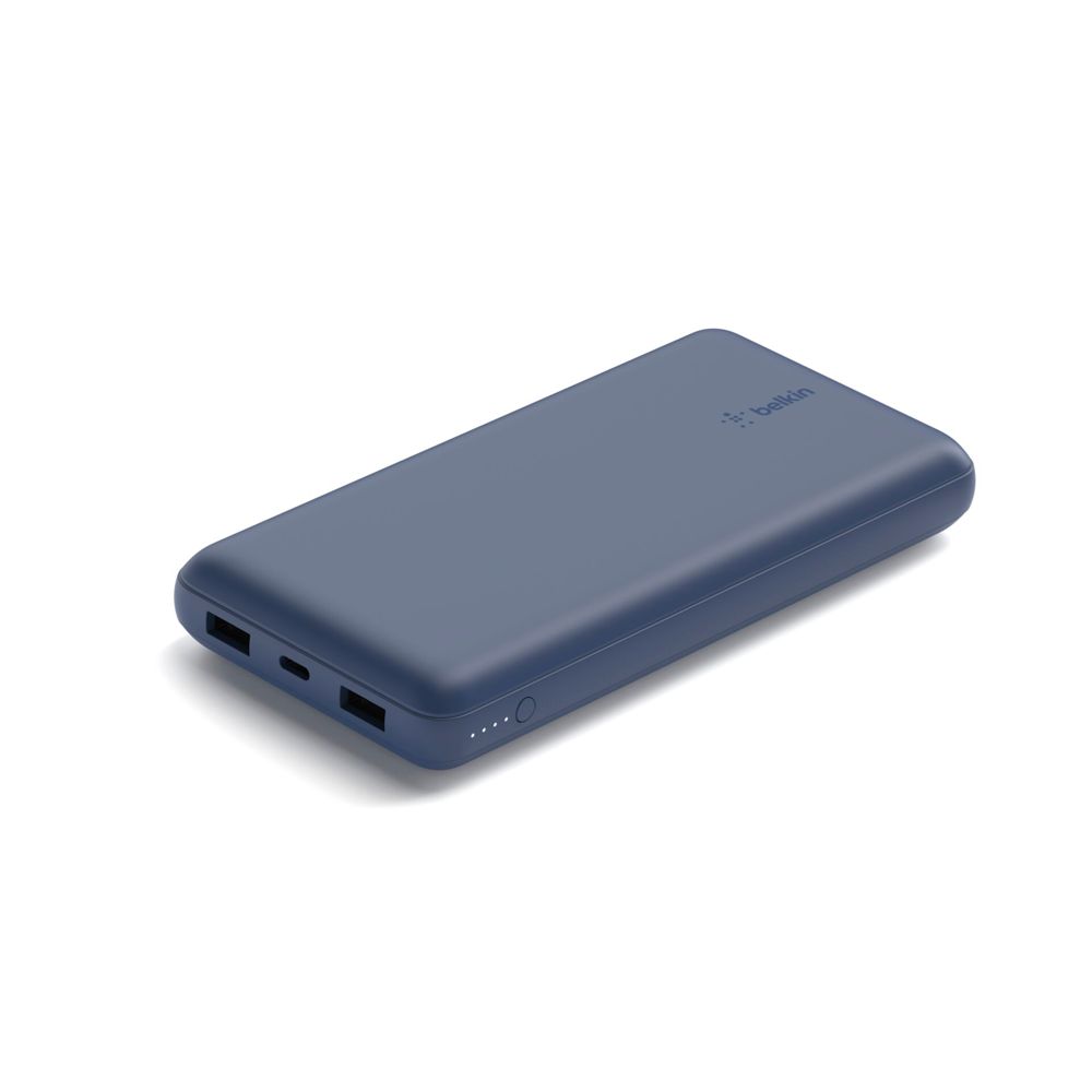 Belkin Powerbank 20.000mAh Μπλε 15W + USB-A/C Καλώδιο 15cm