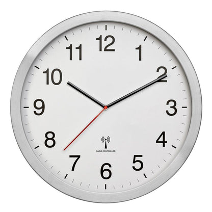 TFA 60.3545.02 Analogue XL radio controlled clock w.metal frame