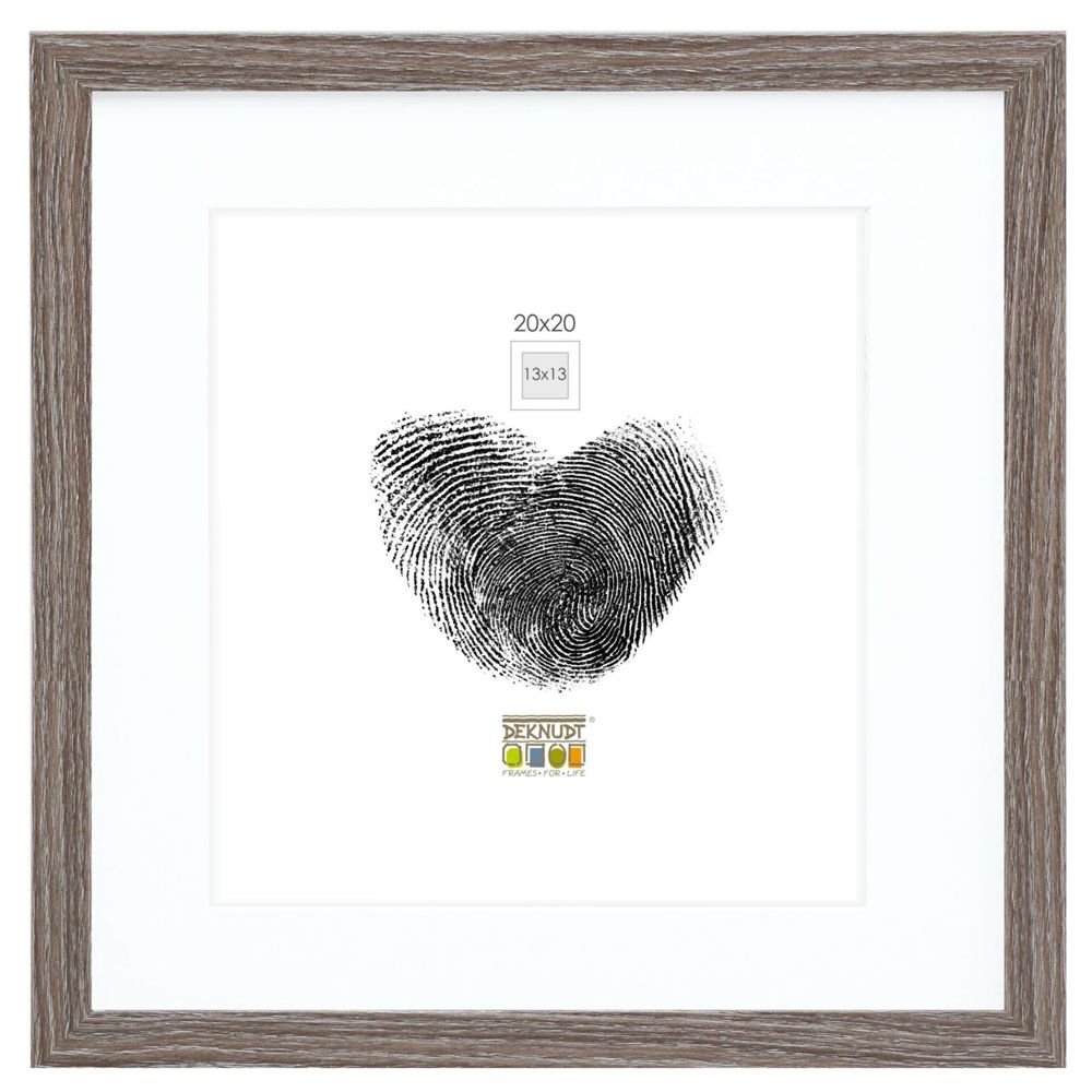 Deknudt S66KH3 P1 Κορνίζα 20x20 Γκρι Ξύλο Δρυς με Passepartout