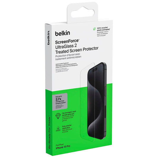 Belkin Screenforce UltraGlass2 Αντιβακτηριδιακή για iPhone 15 Pro