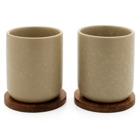 Teebecher Umea 200ml Beige με Υποδοχή