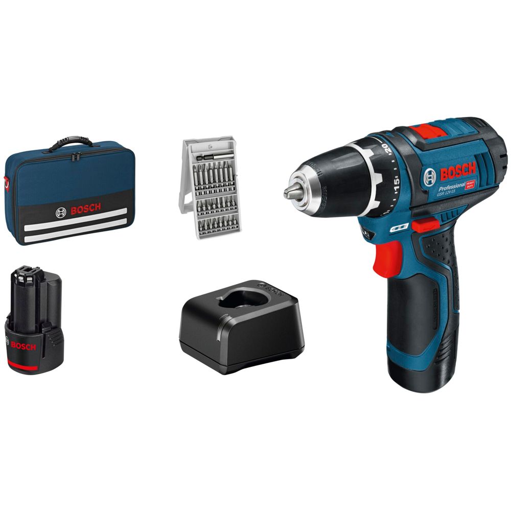 Bosch GSR 12V-15 Επαγγελματική Ασύρματη Δράπανο-Οδηγός