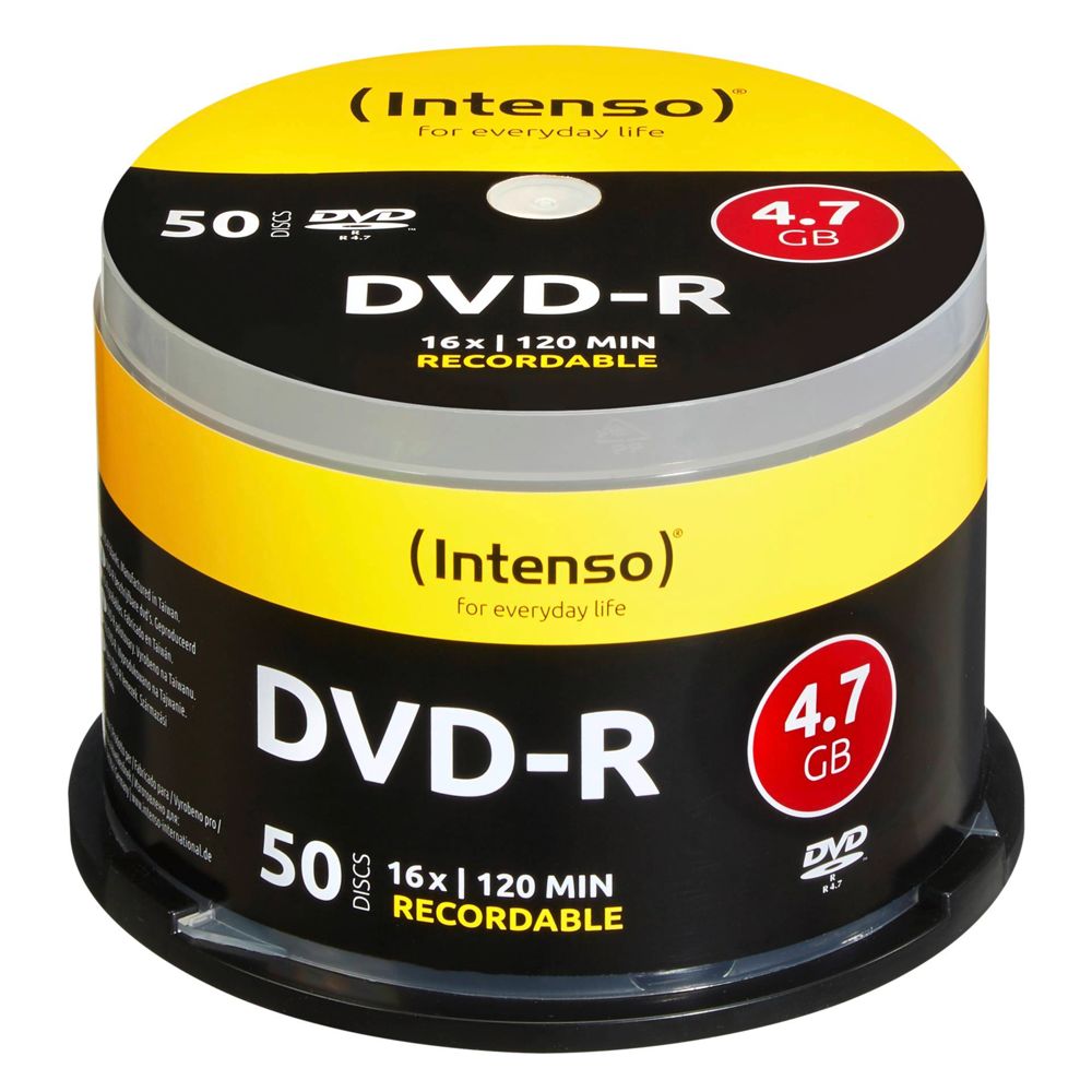 Intenso DVD-R 4,7GB 16x Speed - 1x50 Cakebox