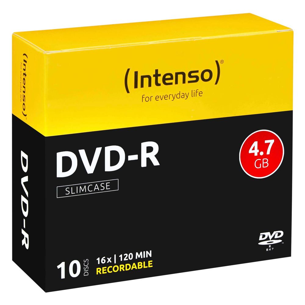 Δίσκοι DVD-R Intenso 4,7GB 16x Speed Slimcase