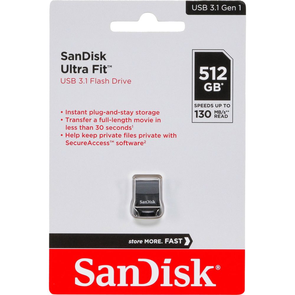 SanDisk Cruzer Ultra Fit 512GB USB 3.1