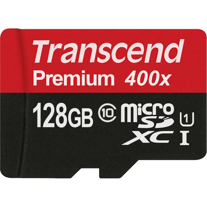 Transcend microSDXC 128GB Class 10 UHS-I 400x + SD Adapter