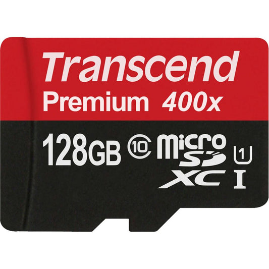 Transcend microSDXC 128GB Class 10 UHS-I 400x + SD Adapter