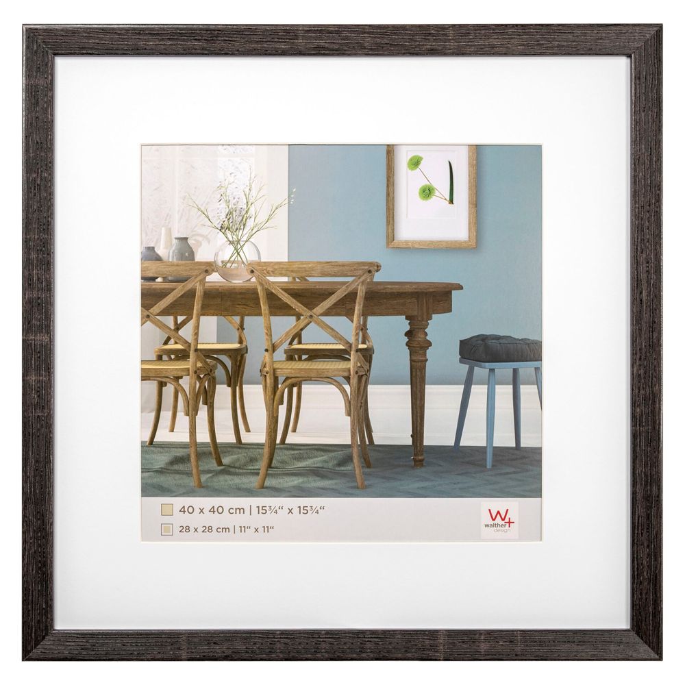 Walther Fiorito Σκοτεινό Γκρι 40x40 Ξύλινο Κάδρο με Passepartout EF440D