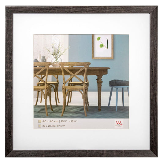 Walther Fiorito Σκοτεινό Γκρι 40x40 Ξύλινο Κάδρο με Passepartout EF440D