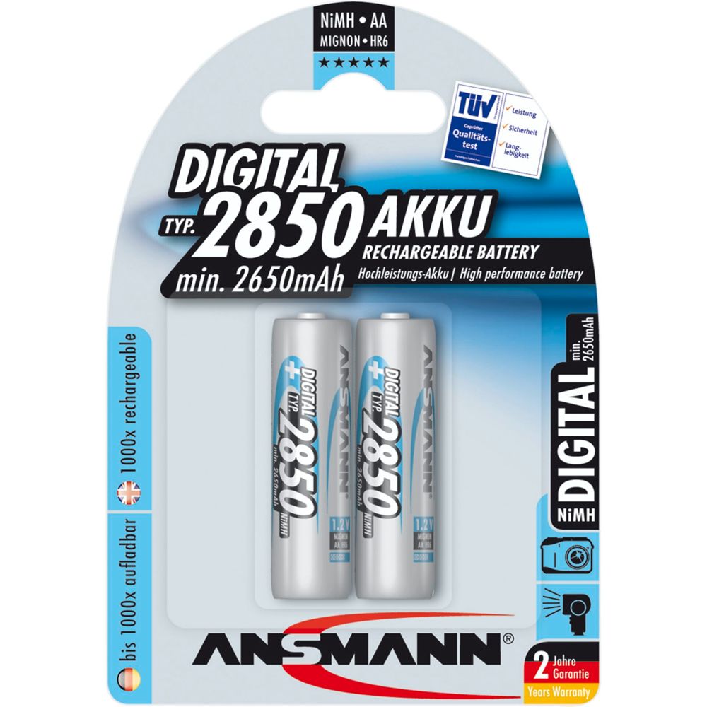 Ansmann NiMH Τηλεφορτιζόμενη Μπαταρία 2850 Mignon AA 2650 mAh
