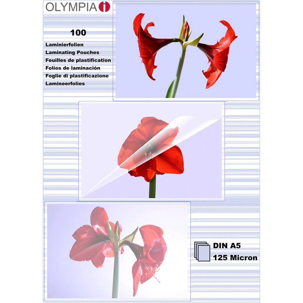 Olympia Laminating Pouches A5 125 Micron - 1x100 Pack