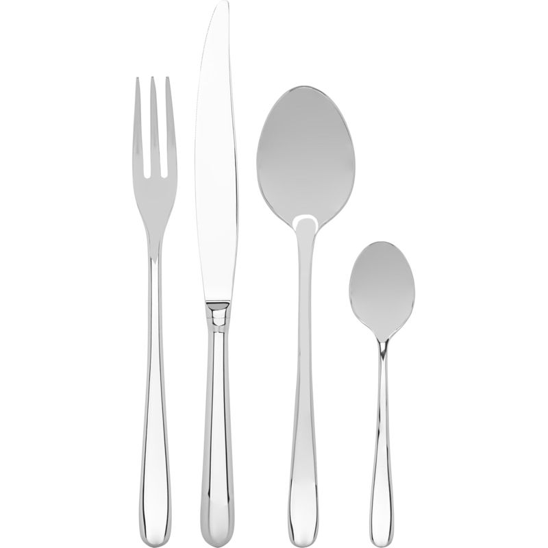 Alessi Caccia cutlery set 24 pcs silver