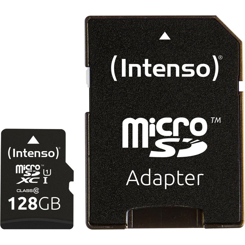 Intenso microSDXC Card 128GB Class 10 UHS-I Premium with Adapter