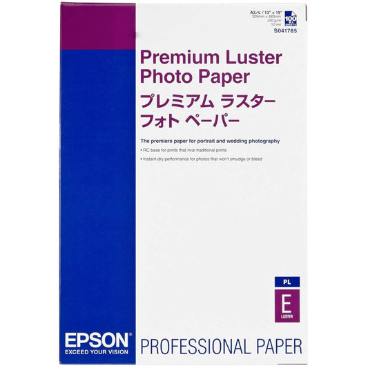 Epson Premium Luster Photo Paper A3+ 100 Φύλλα, 260g S041785