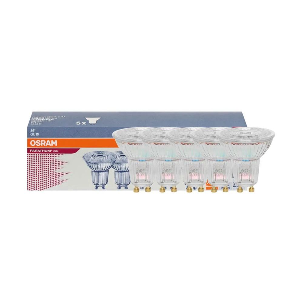 Osram LED-Reflektorlampe GU10 PAR16 4,5W 3000K - 5er Set
