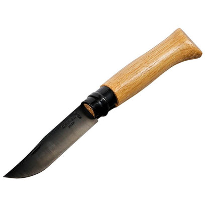 Opinel No. 08 Knife with Black Blade and Wooden Box