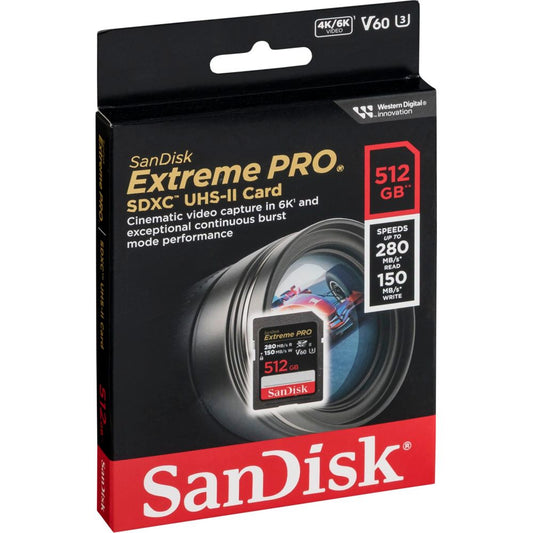 SanDisk Extreme Pro SDXC 512GB UHS-II C10 U3 V60