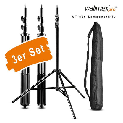 Walimex pro WT-806 Lampenstativ 256cm                    3er Set