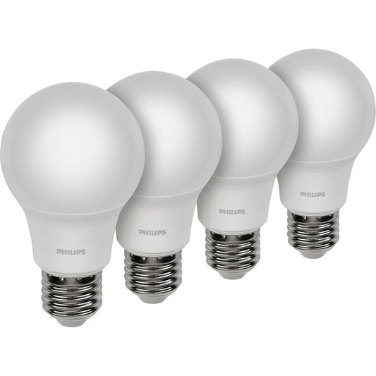 Philips LED Λάμπα E27 4-Pack 60W 2700K