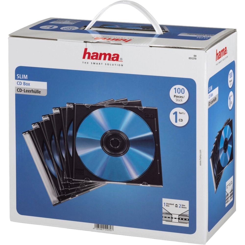 Hama Slim CD Jewel Case Μαύρο 1x100