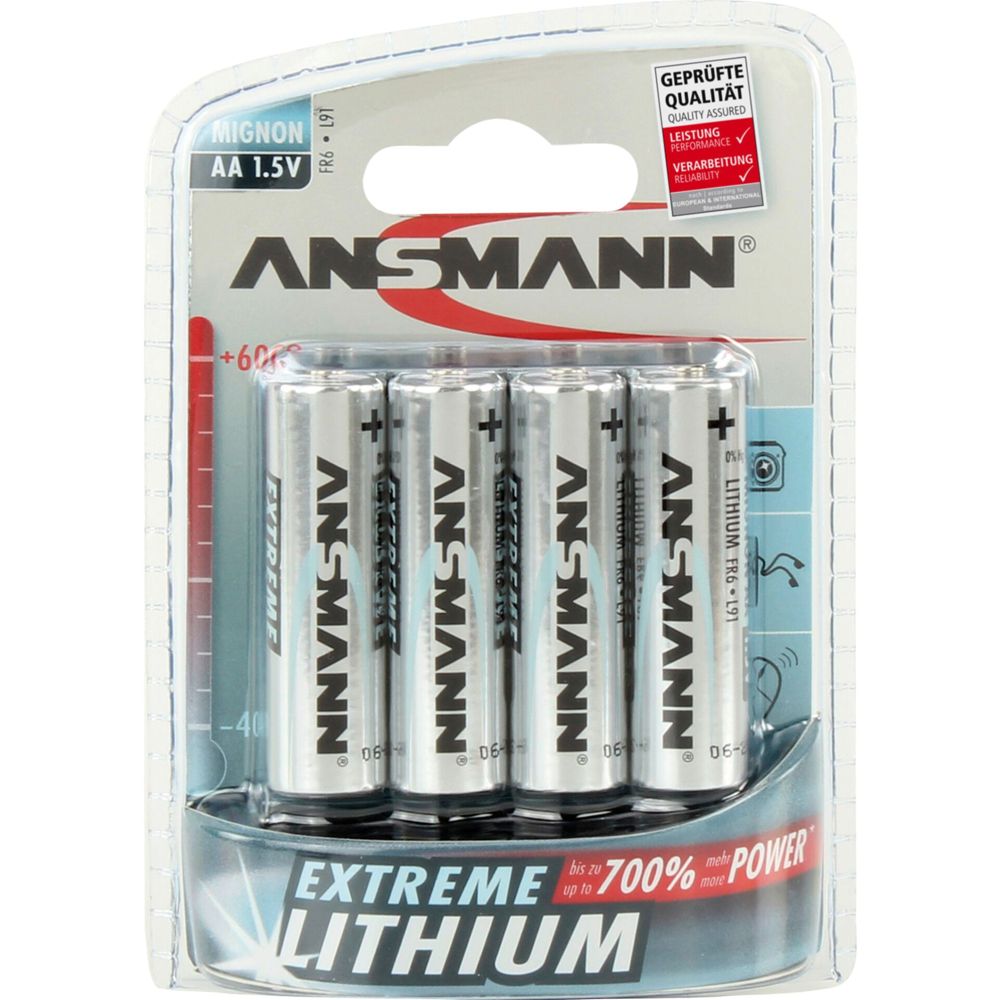 1x4 Ansmann Extreme Lithium Mignon AA LR 6