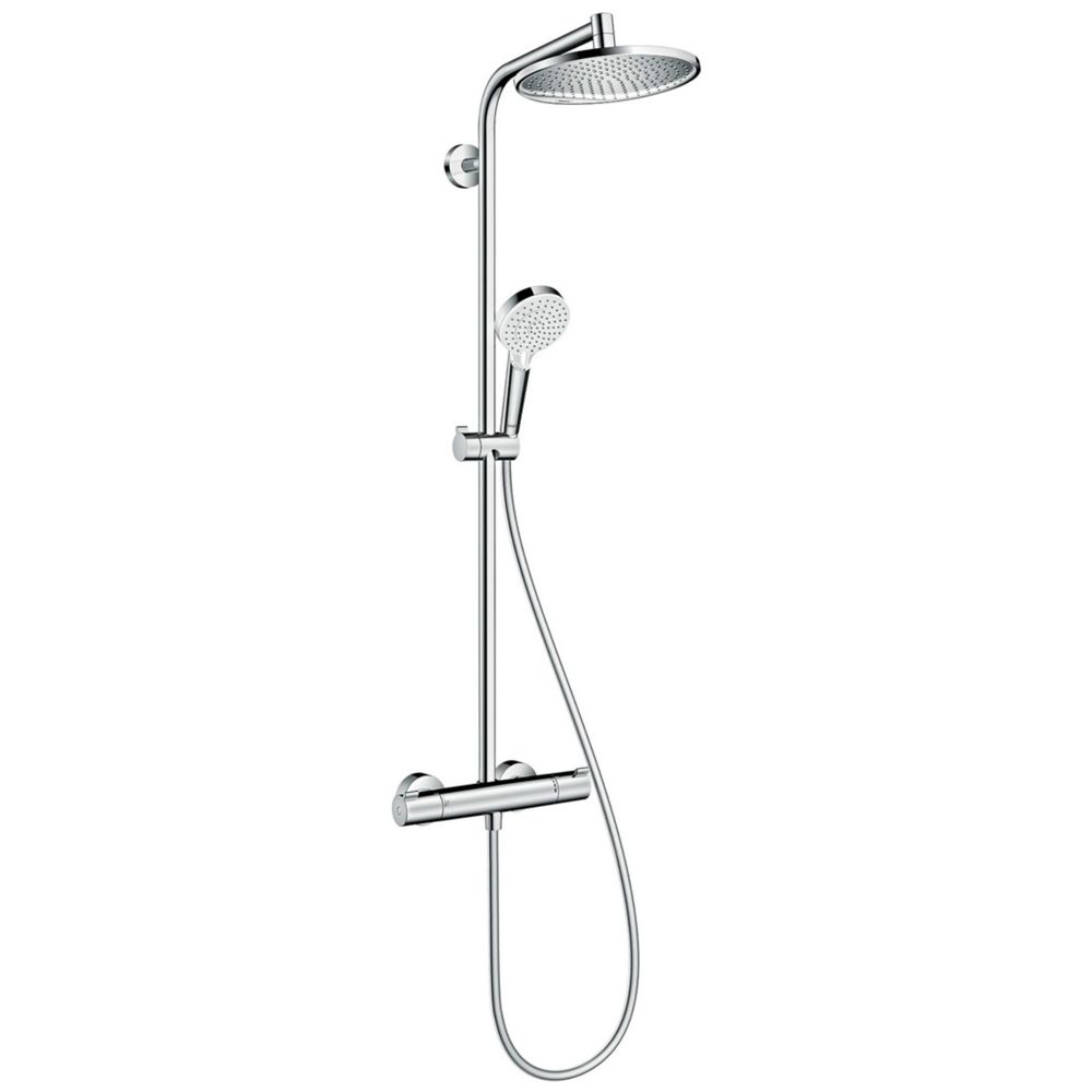 Hansgrohe Crometta S Showerpipe 240 1jet με Θερμοστάτη Χρώμιο