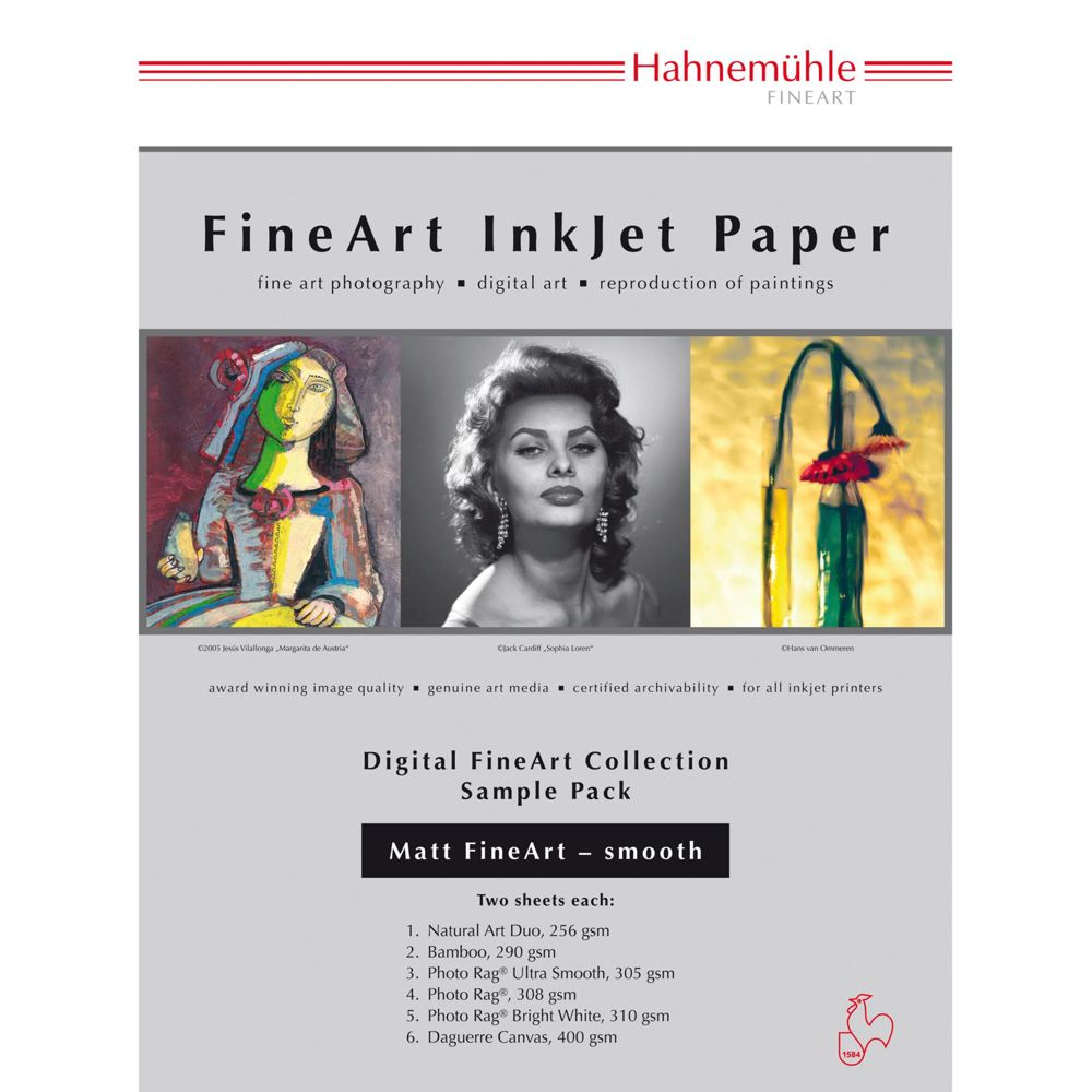 Hahnemühle Digital FineArt A4 Testpack - Ματ, Λείες Χαρτιά