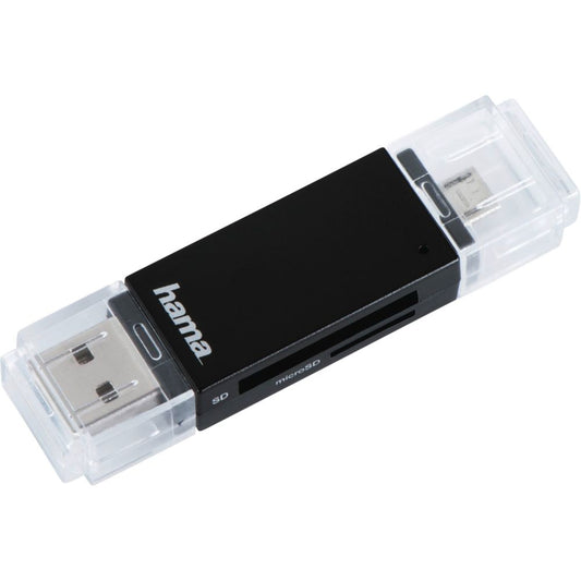 Hama USB 2.0 OTG Card Reader Basic SD/microSD μαύρο