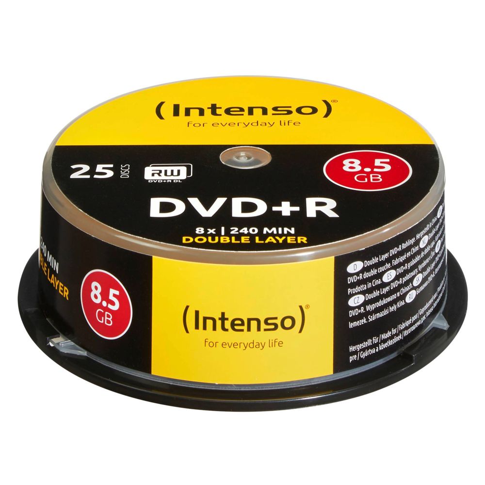 Intenso DVD+R 8,5GB Double Layer 8x Speed Cakebox
