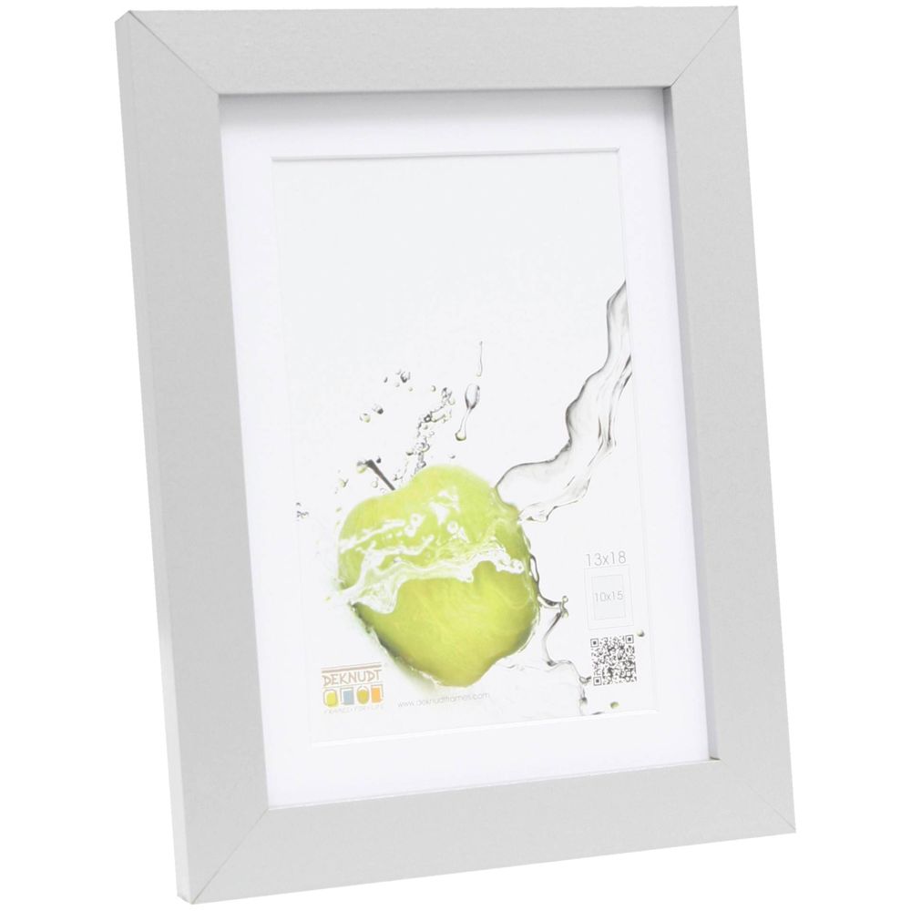 Deknudt S66KD1 P1 Κορνίζα 13x18 ξύλινη ασημένια με passepartout