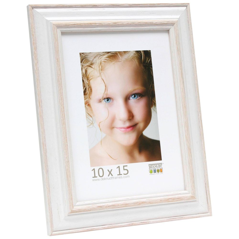 Deknudt S221H1 10x15 Ξύλινο Κάδρο Λευκό με Μπεζ