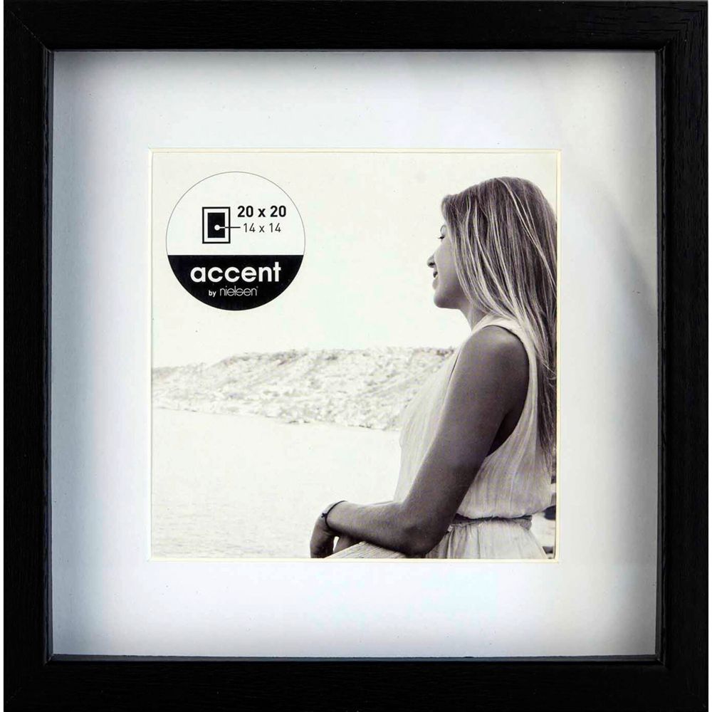 Nielsen Aura Black 20x20 Ξύλινο Κάδρο με Passepartout
