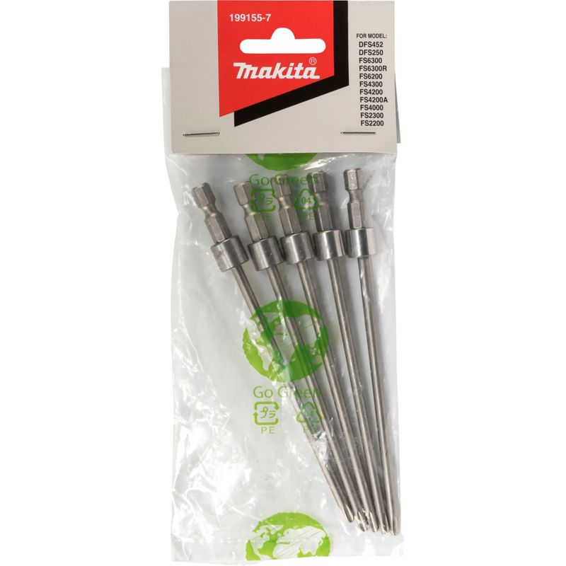 Makita PH 2x130mm Screwdriver Bits, Set of 5
