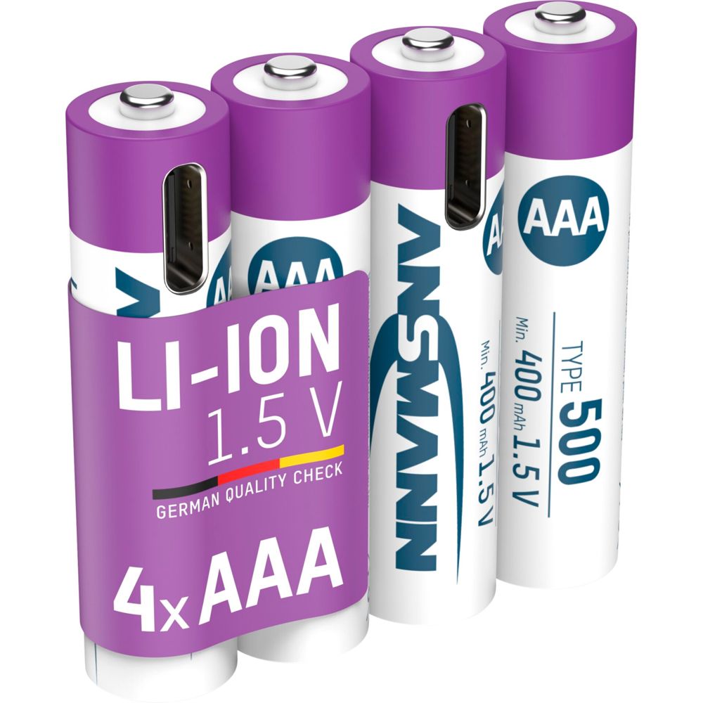 Ansmann Lithium Akku Micro AAA 400mAh + Καλώδιο 1311-0028