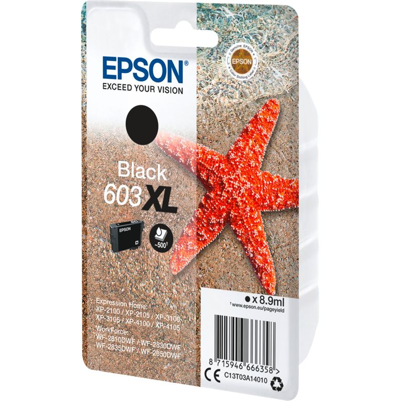 Epson Black Ink Cartridge 603 XL T03A1