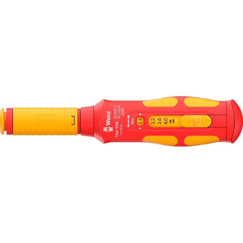 Wera 7516 VDE Kraftform Safe - Ροπόκλειδο Ρύθμισης Ροπής με Ταχύτητα 2,4-4,0 Nm