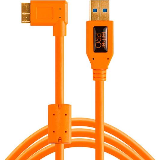 Tether Tools TPro USB 3.0 Micro-B Δεξιά Γωνία 4.6m/15 ORG