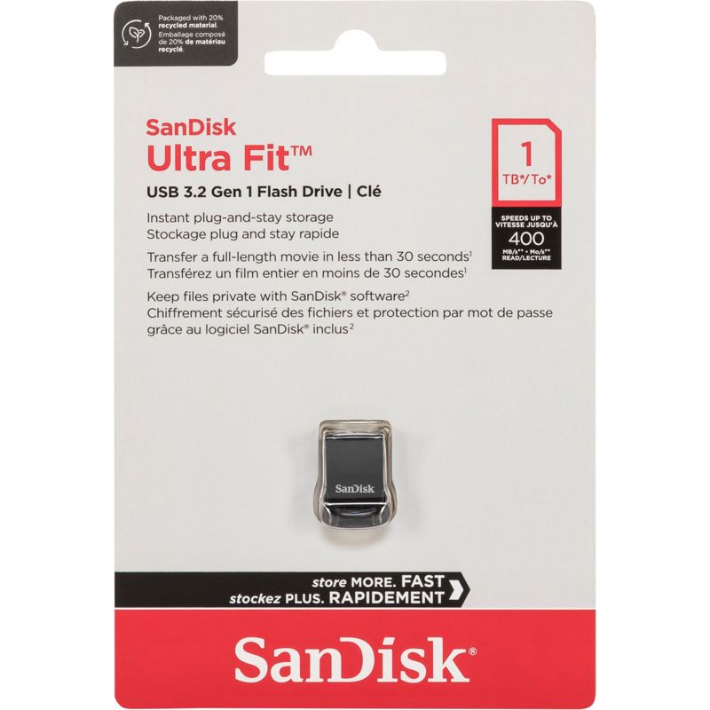 SanDisk Cruzer Ultra Fit 1TB USB 3.1 Flash Drive SDCZ430-1T00-G46