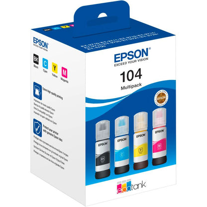 Συσκευασία Epson EcoTank Τεσσάρων Χρωμάτων T 104 T 00P6