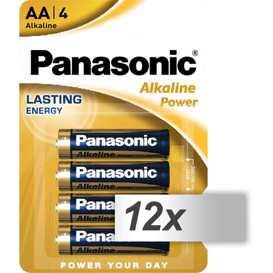 Αλκαλικές Μπαταρίες Panasonic LR6 AA 12x4