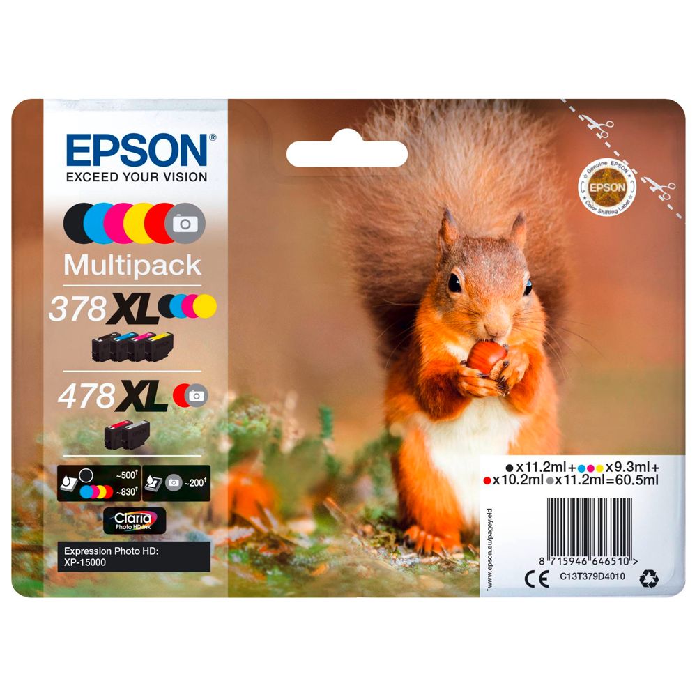 Epson Multipack Claria Photo HD T 378/478 XL (6 χρώματα) T 379D