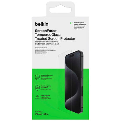 Belkin Screenforce Αντιβακτηριδιακή Θήκη γυαλιού για iPhone 15 Pro