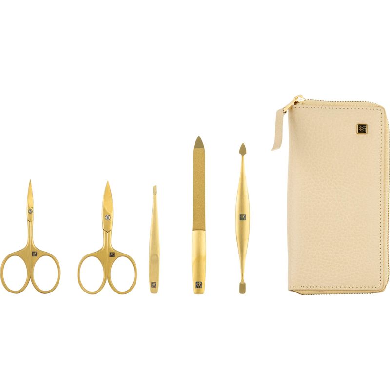 Zwilling Manicure Pedicure Set 5 pcs with Nail Scissors,leather