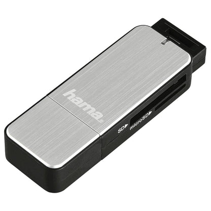 Hama USB 3.0 Πολυκαρταναγνώστης SD/microSD αλουμινίου μαύρος/ασημένιος