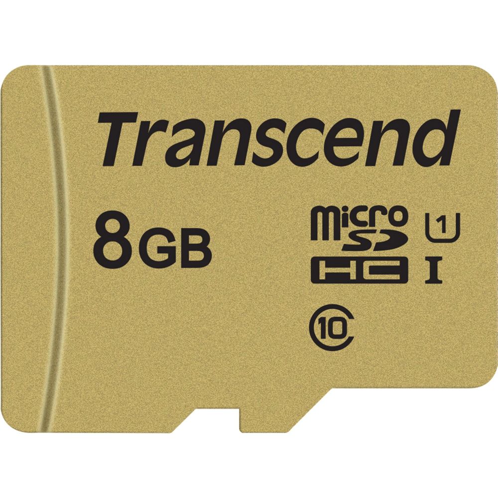 Transcend microSDHC 500S 8GB Class 10 UHS-I U1 + SD Adapter