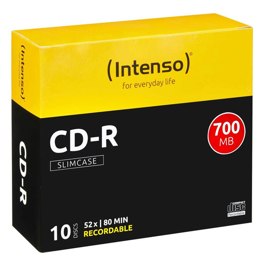 CD-R 80 / 700MB 52x Speed - 1x10 Intenso Slimcase