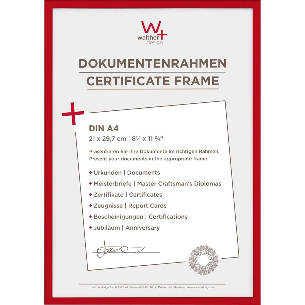 Walther New Lifestyle 21x29,7 Ρητίνη Κόκκινη DIN A4 KV130R