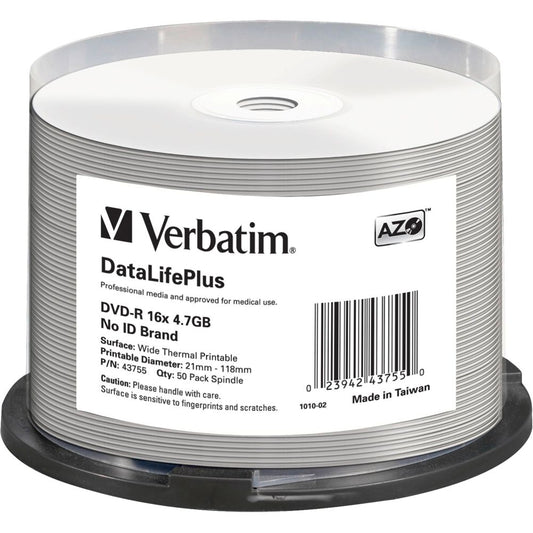 Verbatim DVD-R 4.7GB 16x White Wide Thermal Print