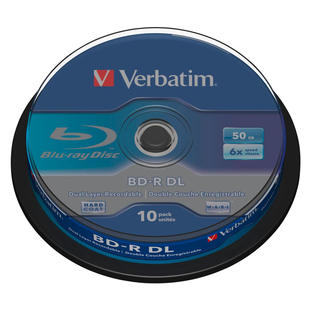 Verbatim BD-R Blu-Ray 50GB 6x Speed - 1x10 Cakebox